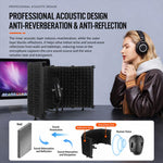 Schermo antivento pieghevole a tre pannelli per l'isolamento del microfono M3., M3 Isolation Shield