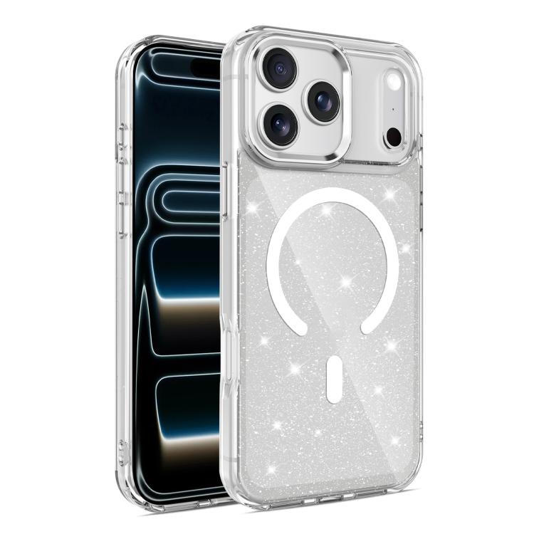 Custodia magnetica di lusso in TPU glitterato e PC per telefono., For iPhone 17 Pro Max, For iPhone 17 Pro, For iPhone 17, For iPhone Air
