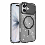 Custodia magnetica di lusso in TPU glitterato e PC per telefono., For iPhone 17 Pro Max, For iPhone 17 Pro, For iPhone 17, For iPhone Air