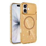 Custodia magnetica di lusso in TPU glitterato e PC per telefono., For iPhone 17 Pro Max, For iPhone 17 Pro, For iPhone 17, For iPhone Air