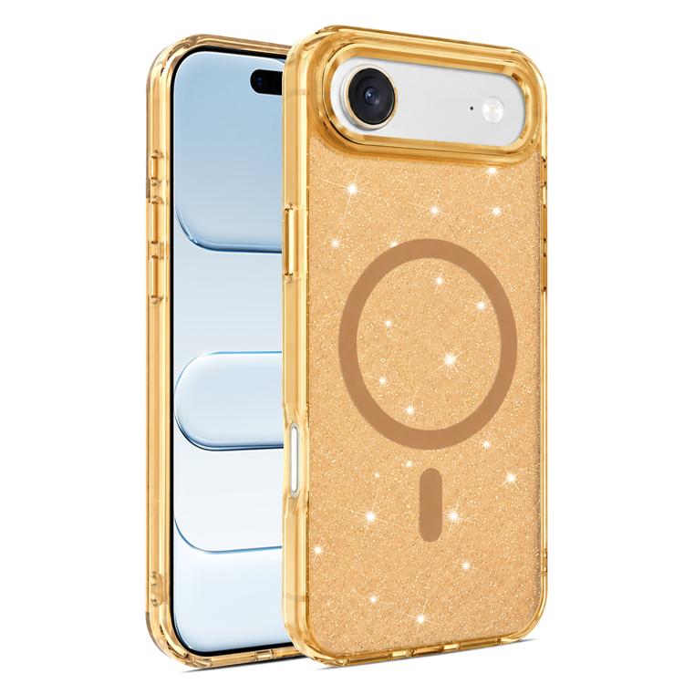 Custodia magnetica di lusso in TPU glitterato e PC per telefono., For iPhone 17 Pro Max, For iPhone 17 Pro, For iPhone 17, For iPhone Air