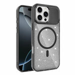 Custodia magnetica di lusso in TPU glitterato e PC per telefono., For iPhone 16 Pro Max, For iPhone 16 Pro, For iPhone 16 Plus, For iPhone 16