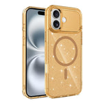 Custodia magnetica di lusso in TPU glitterato e PC per telefono., For iPhone 16 Pro Max, For iPhone 16 Pro, For iPhone 16 Plus, For iPhone 16