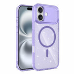Custodia magnetica di lusso in TPU glitterato e PC per telefono., For iPhone 16 Pro Max, For iPhone 16 Pro, For iPhone 16 Plus, For iPhone 16