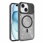 Custodia magnetica di lusso in TPU glitterato e PC per telefono., For iPhone 15 Pro Max, For iPhone 15 Pro, For iPhone 15, For iPhone 14 / 13