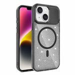 Custodia magnetica di lusso in TPU glitterato e PC per telefono., For iPhone 15 Pro Max, For iPhone 15 Pro, For iPhone 15, For iPhone 14 / 13