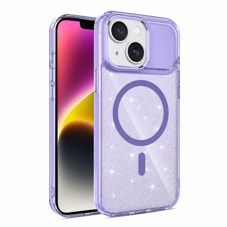Custodia magnetica di lusso in TPU glitterato e PC per telefono., For iPhone 15 Pro Max, For iPhone 15 Pro, For iPhone 15, For iPhone 14 / 13