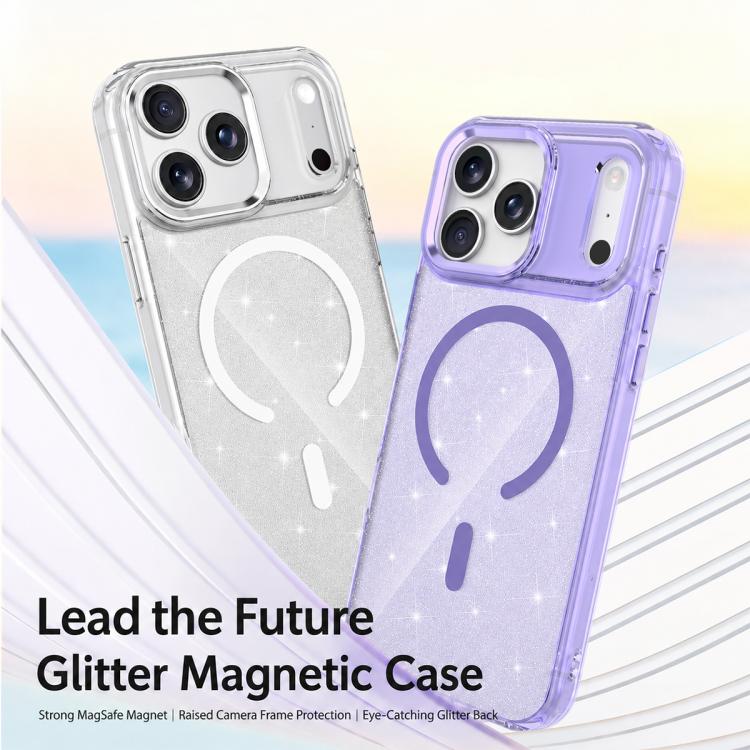 Custodia magnetica di lusso in TPU glitterato e PC per telefono., For iPhone 17 Pro Max, For iPhone 17 Pro, For iPhone 17, For iPhone Air
