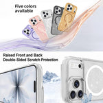 Custodia magnetica di lusso in TPU glitterato e PC per telefono., For iPhone 17 Pro Max, For iPhone 17 Pro, For iPhone 17, For iPhone Air