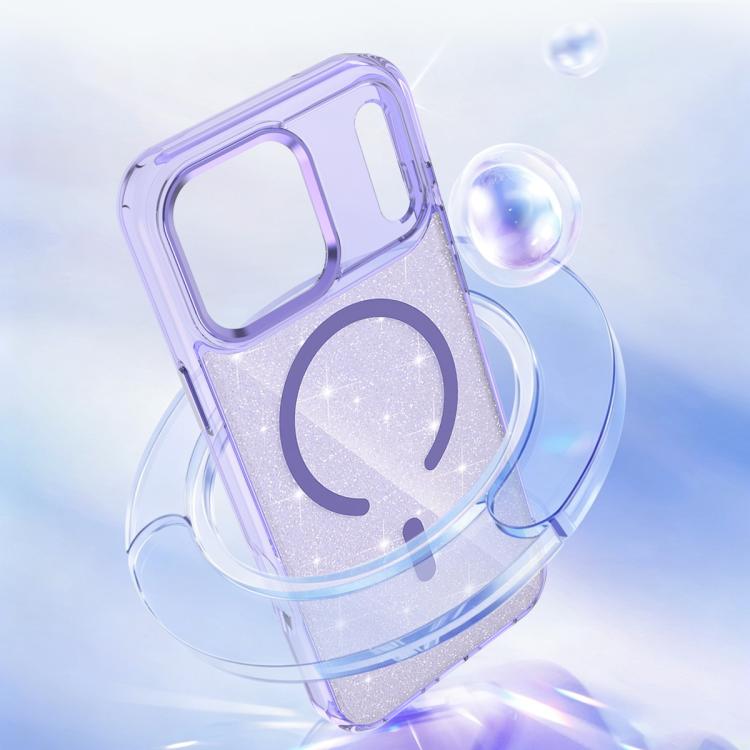 Custodia magnetica di lusso in TPU glitterato e PC per telefono., For iPhone 16 Pro Max, For iPhone 16 Pro, For iPhone 16 Plus, For iPhone 16
