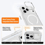 Custodia magnetica di lusso in TPU glitterato e PC per telefono., For iPhone 16 Pro Max, For iPhone 16 Pro, For iPhone 16 Plus, For iPhone 16