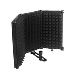 Schermo isolante per microfono pieghevole a tre pannelli M3P, antivento e con clip per telefono., M3P Isolation Shield+Phone Clip