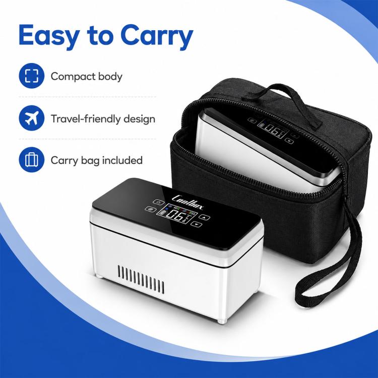 Contenitore termico portatile doppio strato per insulina