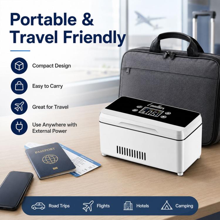 Contenitore termico portatile doppio strato per insulina