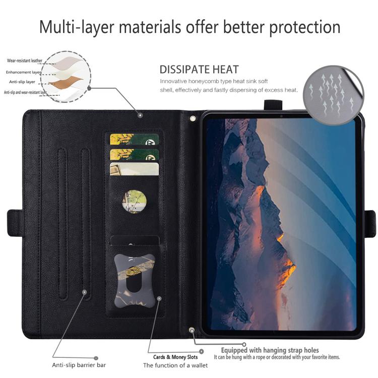 Custodia per tablet smart in ecopelle da tasca frontale, ideale per il lavoro., For iPad 10.2 2021 / 10.5 2019