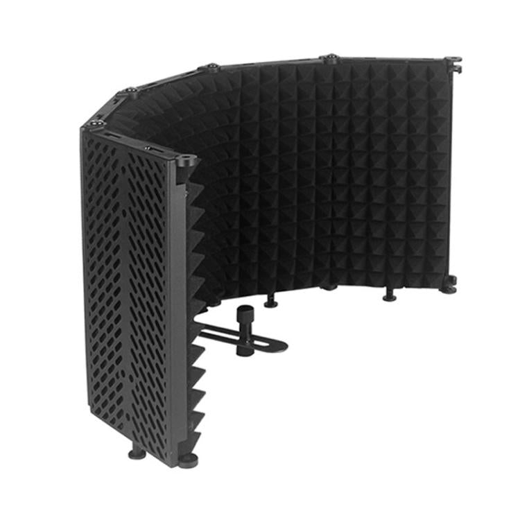 Schermo antivento pieghevole a cinque pannelli M5P per l'isolamento del microfono, con clip per telefono e clip., M5P Isolation Shield+Phone Clip