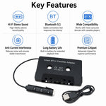 Convertitore da MP3 a cassetta per auto con Bluetooth 5.1