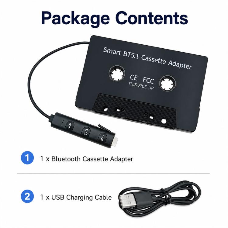 Convertitore da MP3 a cassetta per auto con Bluetooth 5.1