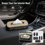 Porta fazzoletti da auto con cartellino con numero di telefono per parcheggio temporaneo, Leather
