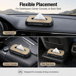 Porta fazzoletti da auto con cartellino con numero di telefono per parcheggio temporaneo, Leather