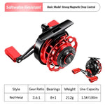 Mulinello in metallo magnetico a discesa lenta per la pesca in acqua salata con zattera., Basic-Left, Basic-Right, Line Guide-Left, Line Guide-Right, Digital Display & Line Guide-Left, Digital Display & Line Guide-Right