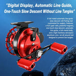 Mulinello in metallo magnetico a discesa lenta per la pesca in acqua salata con zattera., Basic-Left, Basic-Right, Line Guide-Left, Line Guide-Right, Digital Display & Line Guide-Left, Digital Display & Line Guide-Right