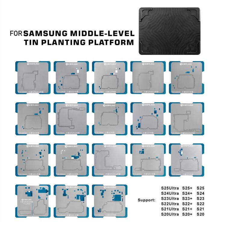 Set di piattaforme di ricostruzione Baga a tre livelli di impianto Mizing Z23, For Galaxy S25 5G, For Samsung Universal Base, For Galaxy S25+ 5G, For Galaxy S25 Ultra 5G, For Galaxy S24 Ultra 5G, For Galaxy S24+ 5G, For Galaxy S24 5G                   ...