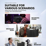 Schermo isolante per microfono M3 con custodia metallica pieghevole a tre pannelli., M3 Metal Casing Isolation Shield