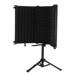 Schermo isolante per microfono M3 pieghevole a tre pannelli in metallo, con treppiede e kit filtro anti-pop., M3 Metal Casing Isolation Shield+Tripod+Pop Filter