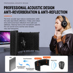 Schermo isolante per microfono M5 con custodia metallica pieghevole a cinque pannelli., M5 Metal Casing Isolation Shield