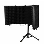 Schermo isolante per microfono M5 pieghevole a cinque pannelli in metallo, con treppiede e kit filtro anti-pop., M5 Metal Casing Isolation Shield+Tripod+Pop Filter