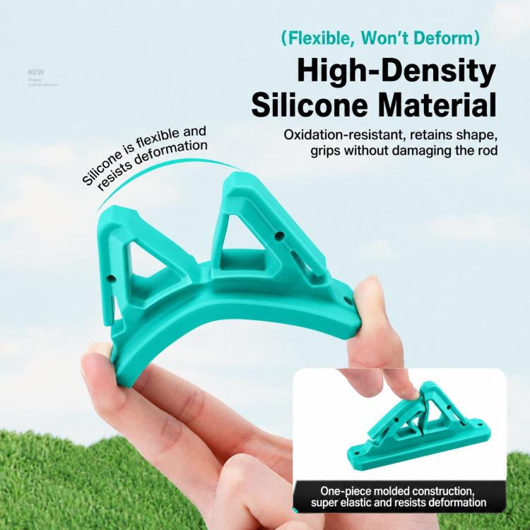 Supporto per canne da pesca in silicone da parete, senza bisogno di forare.