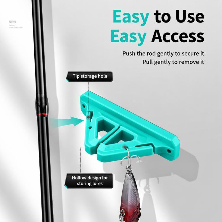 Supporto per canne da pesca in silicone da parete, senza bisogno di forare.