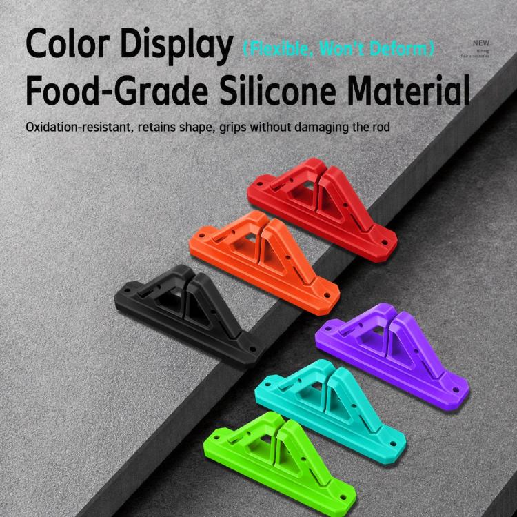 Supporto per canne da pesca in silicone da parete, senza bisogno di forare.
