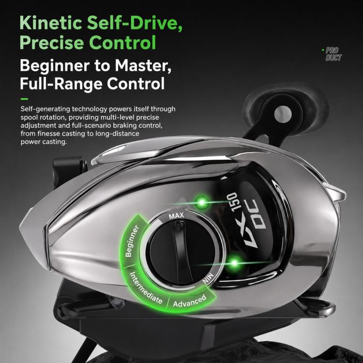 Mulinello da pesca a casting con freno magnetico elettronico a corrente continua elettrolitico, Left Hand, Right Hand