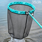 Retino per pesci di grandi dimensioni, pieghevole, con testa a rete rivestita in lega di alluminio e borsa per il trasporto., Round-35cm, Round-40cm, Round-45cm, Triangle-35cm, Triangle-40cm, Triangle-45cm