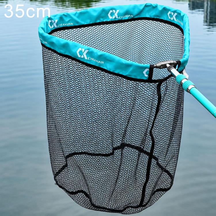 Retino per pesci di grandi dimensioni, pieghevole, con testa a rete rivestita in lega di alluminio e borsa per il trasporto., Round-35cm, Round-40cm, Round-45cm, Triangle-35cm, Triangle-40cm, Triangle-45cm