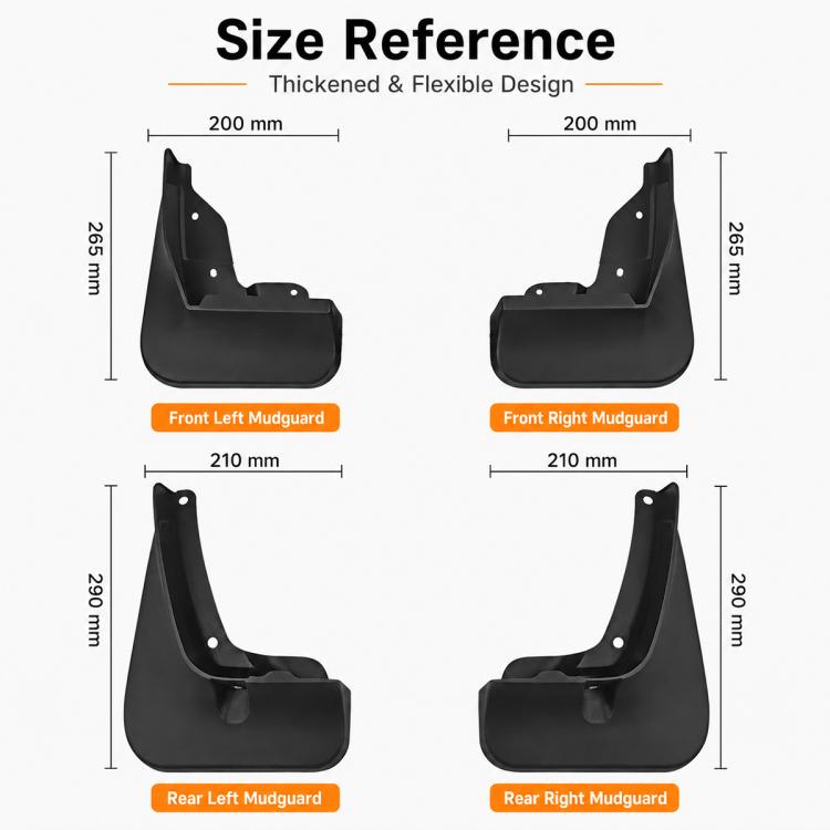 Set di 4 parafanghi per auto, For Changan UNI-K 2021-2024