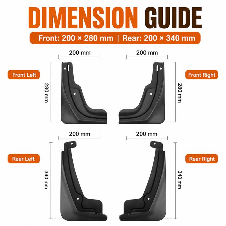 Set di 4 parafanghi per auto, For Changan Deepal S05 2024
