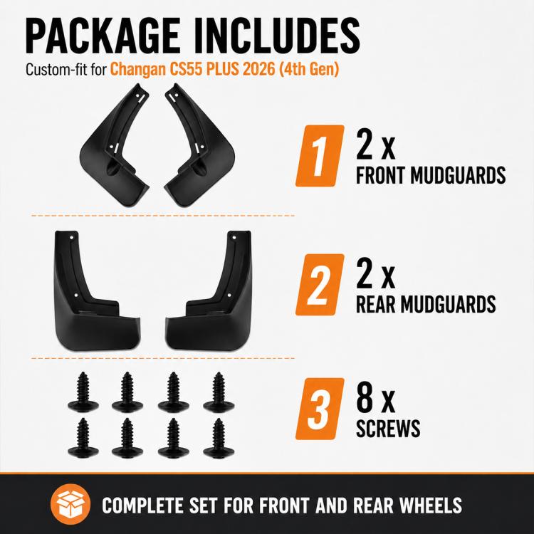 Set di 4 parafanghi per auto, For Changan CS55 PLUS 2026
