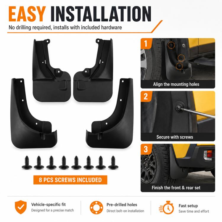 Set di 4 parafanghi per auto, For Changan Deepal G318 2025