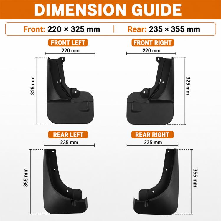 Set di 4 parafanghi per auto, For Changan Deepal G318 2025