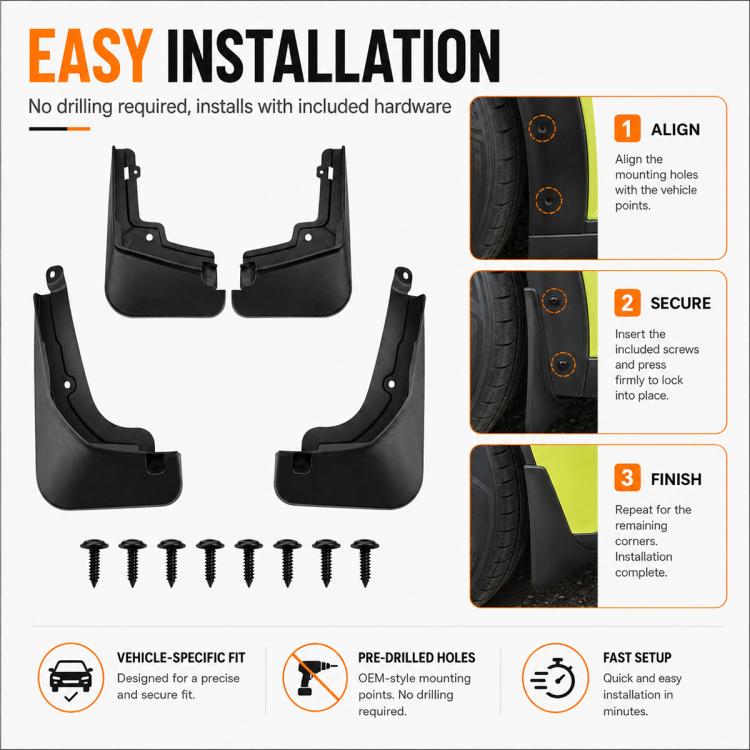 Set di 4 parafanghi per auto, For Changan Deepal S7 2023