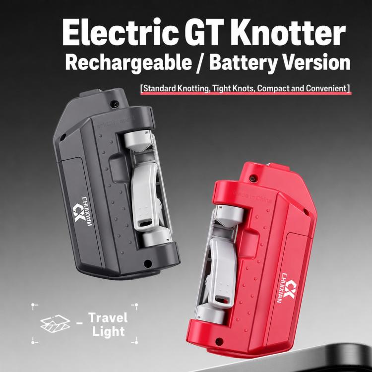 Lure Electric GT Knotter Strumento per annodare la lenza da pesca, macchina portatile per legare il terminale., Dry Battery, Rechargeable