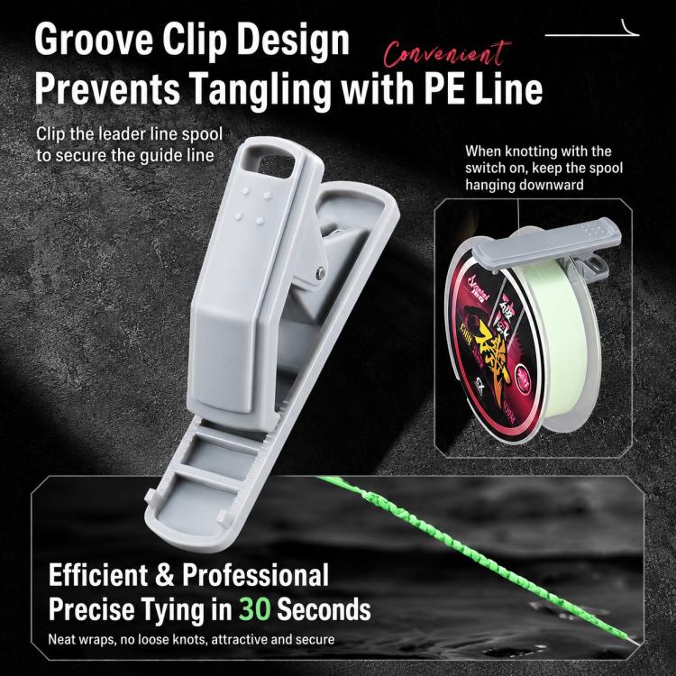 Lure Electric GT Knotter Strumento per annodare la lenza da pesca, macchina portatile per legare il terminale., Dry Battery, Rechargeable