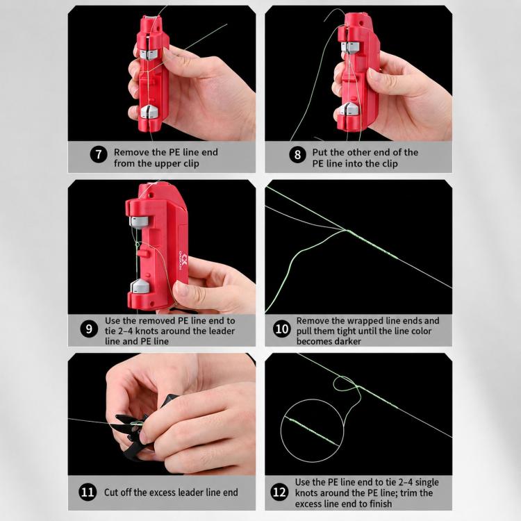 Lure Electric GT Knotter Strumento per annodare la lenza da pesca, macchina portatile per legare il terminale., Dry Battery, Rechargeable