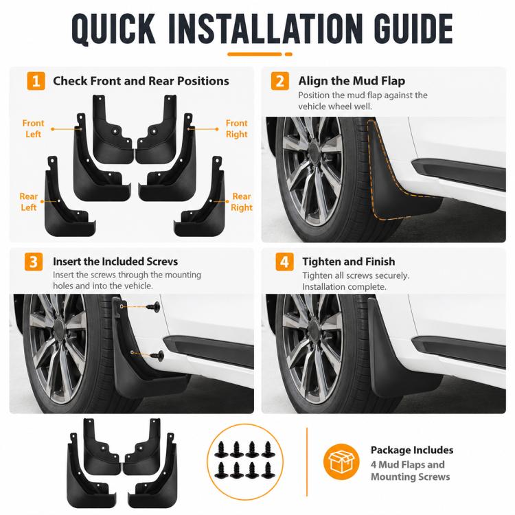Set di 4 parafanghi per auto, For Changan UNI-Z 2025