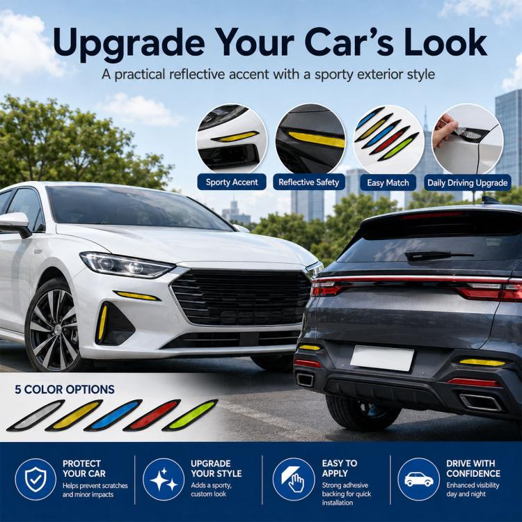 Adesivo per la decorazione dell'auto con presa d'aria sul cofano e sul parafango., 4 PCS / Set