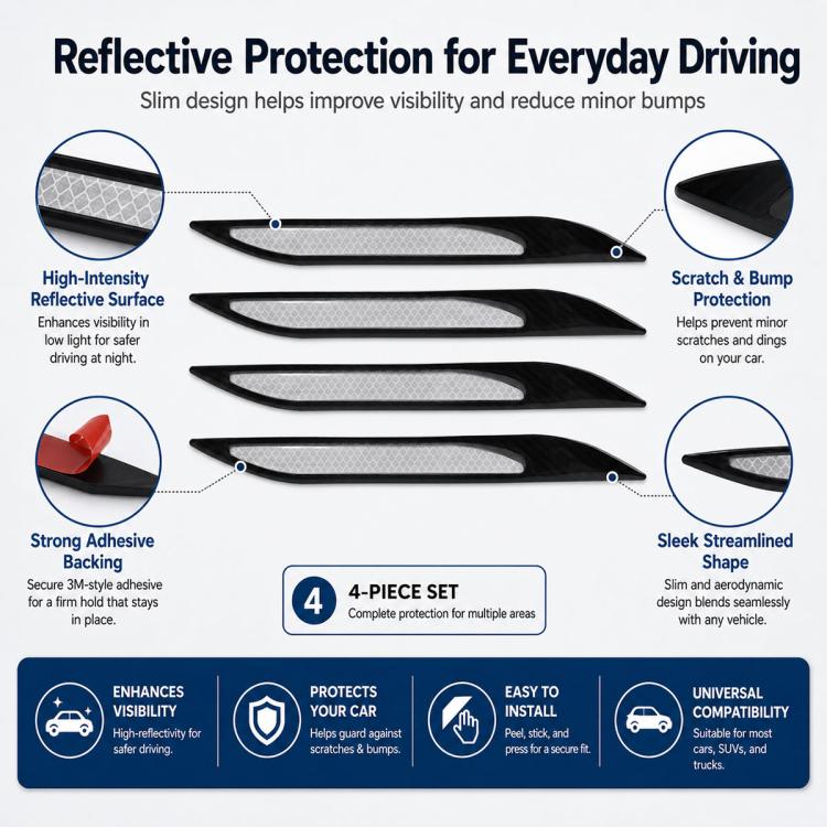 Adesivo per la decorazione dell'auto con presa d'aria sul cofano e sul parafango., 4 PCS / Set