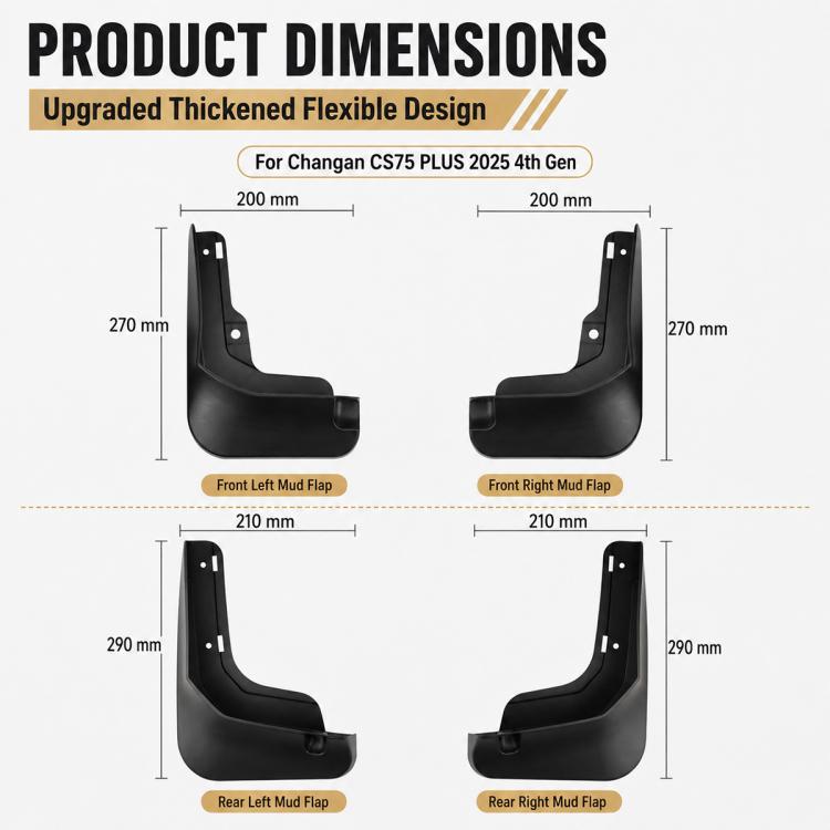 Set di 4 parafanghi per auto, For Changan CS75 PLUS 2025